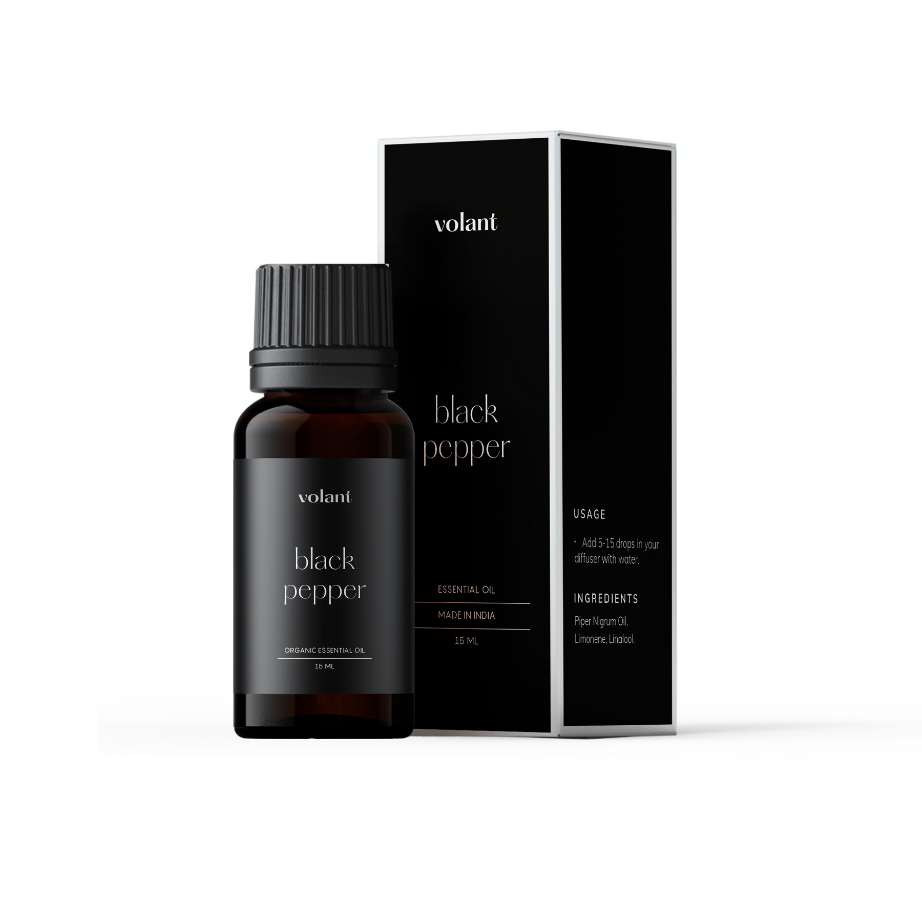 Økologisk Black Pepper Eteriske Olje